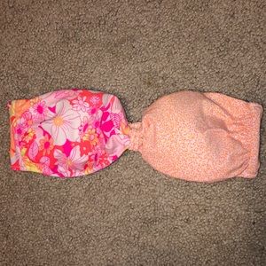Victoria’s Secret floral strapless bikini top